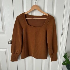 Square Neck long sleeve Sweater top